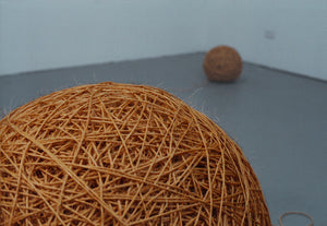 James Leonard - Detail of Valentine, depicting a very large ball of bailing twine that has been rolled taut