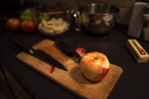 Pie ingredients assembled in kitchen-for the making of James Leonard's My Mother's Dutch Apple Pie, 2004