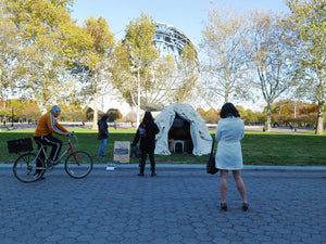 The Tent of Casually Observed Phenologies in front of the Queens Museum