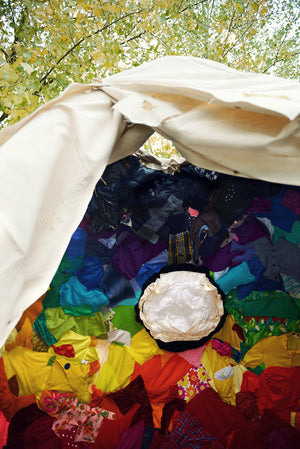 Detail of the Tent of Casually Observed Phenologies' oculus. Photo by Wendy Whitesell. 