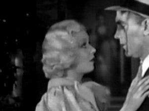 Still from video used in James Leonard's artwork, Water Torture-featuring a Jean Harlow movie clip
