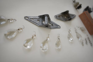 James Leonard - Detail of Last Rocket Arrangement using chandelier pieces