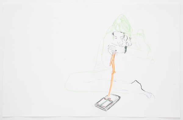 James Leonard - Figure drawing of woman toying with rat trap