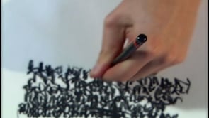 James Leonard -graphia, video of artist's hand filling screen with pencil markings