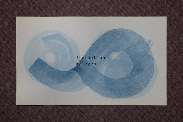James Leonard - looping brush marks move around the words, divination by eyes