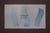 James Leonard - small, blue watercolor painting with typewritten words, divination by sleep talking