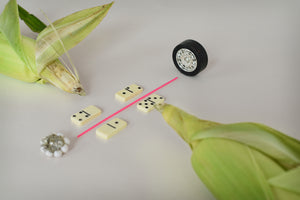 James Leonard - Detail of Last Rocket Arrangement using dice and corn