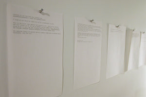 James Leonard - pinned, typed political messages of Scratch 'n' Sniff 
