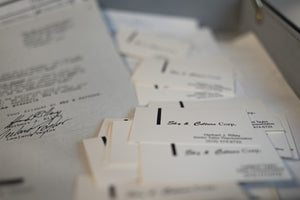 James Leonard - Detail image of business cards that read Sky & Culture Corp.