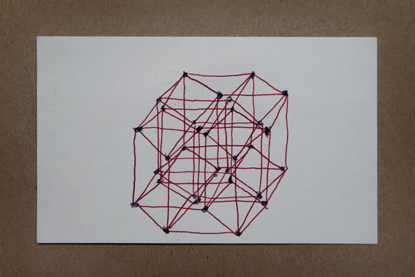 James Leonard - 5-dimensional hand-drawn hypercube 