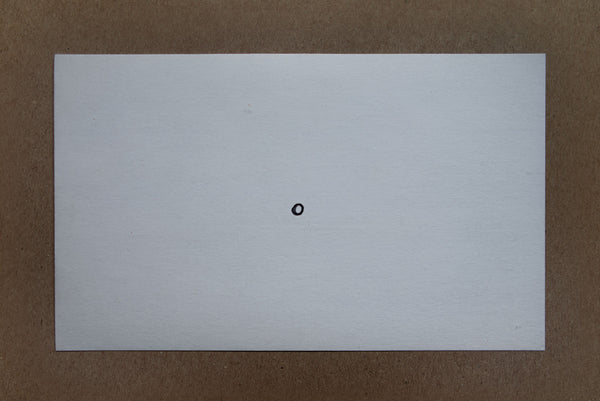 James Leonard - zero dimensional cube drawn in black ink on index card